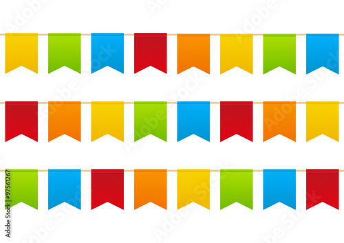 Set of seamless party flags