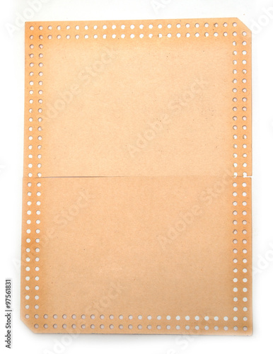 Old brown paper on a white background