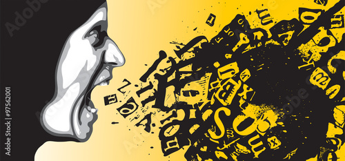 Abstract image of the feelings of anger