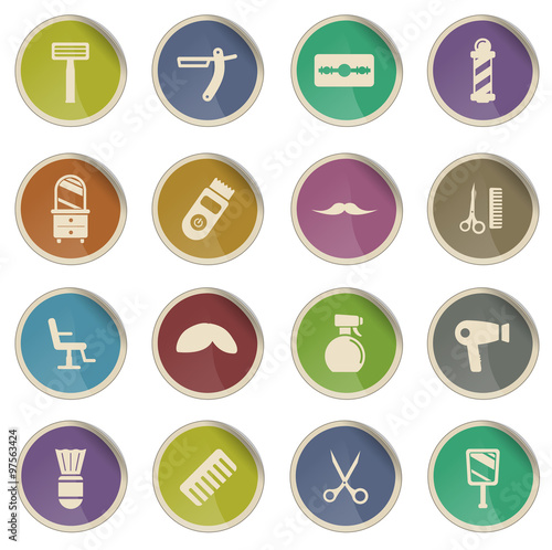 Barbershop simply icons