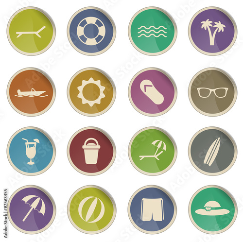 Beach simply icons