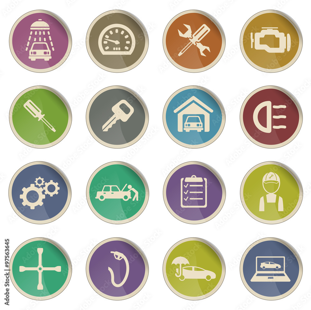 Fototapeta premium Car service simply icons