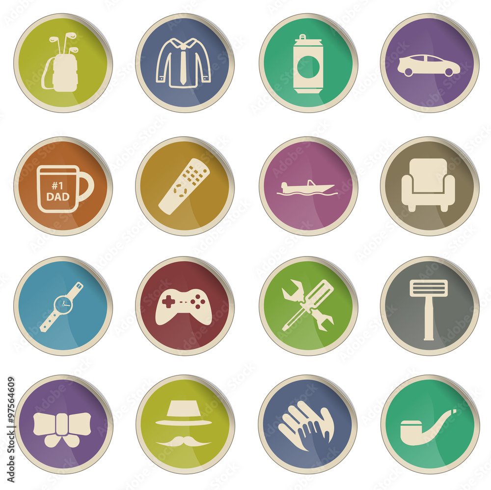 Fathers day simply icons Fathers day simply icons