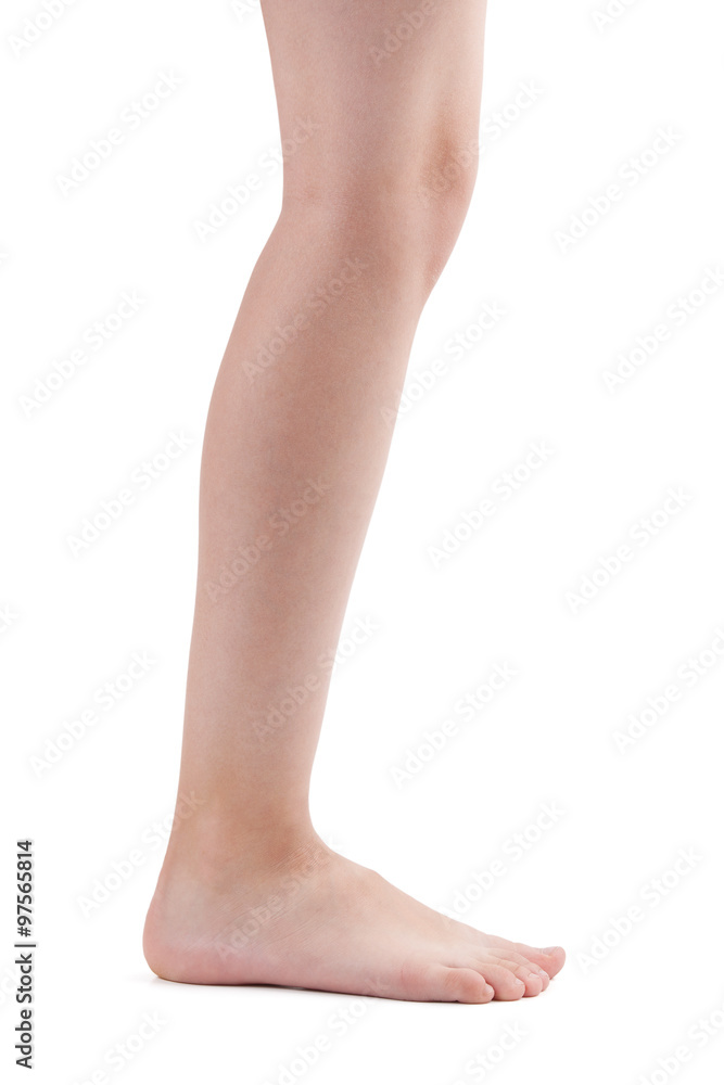 Barefooted human foot