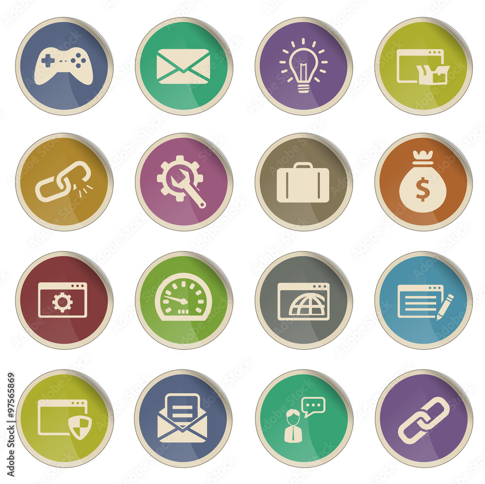 SEO and development simply icons SEO and development simply icons