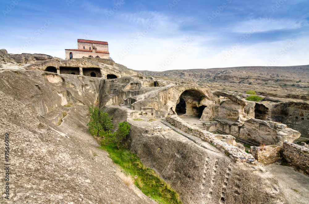 Uplistsikhe is an ancient rock-hewn town in eastern Georgia,