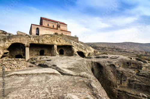 Uplistsikhe is an ancient rock-hewn town in eastern Georgia,