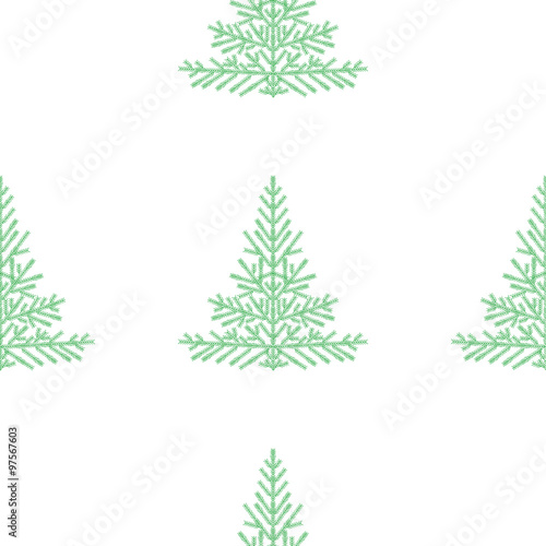 Christmas seamless pattern with christmas tree