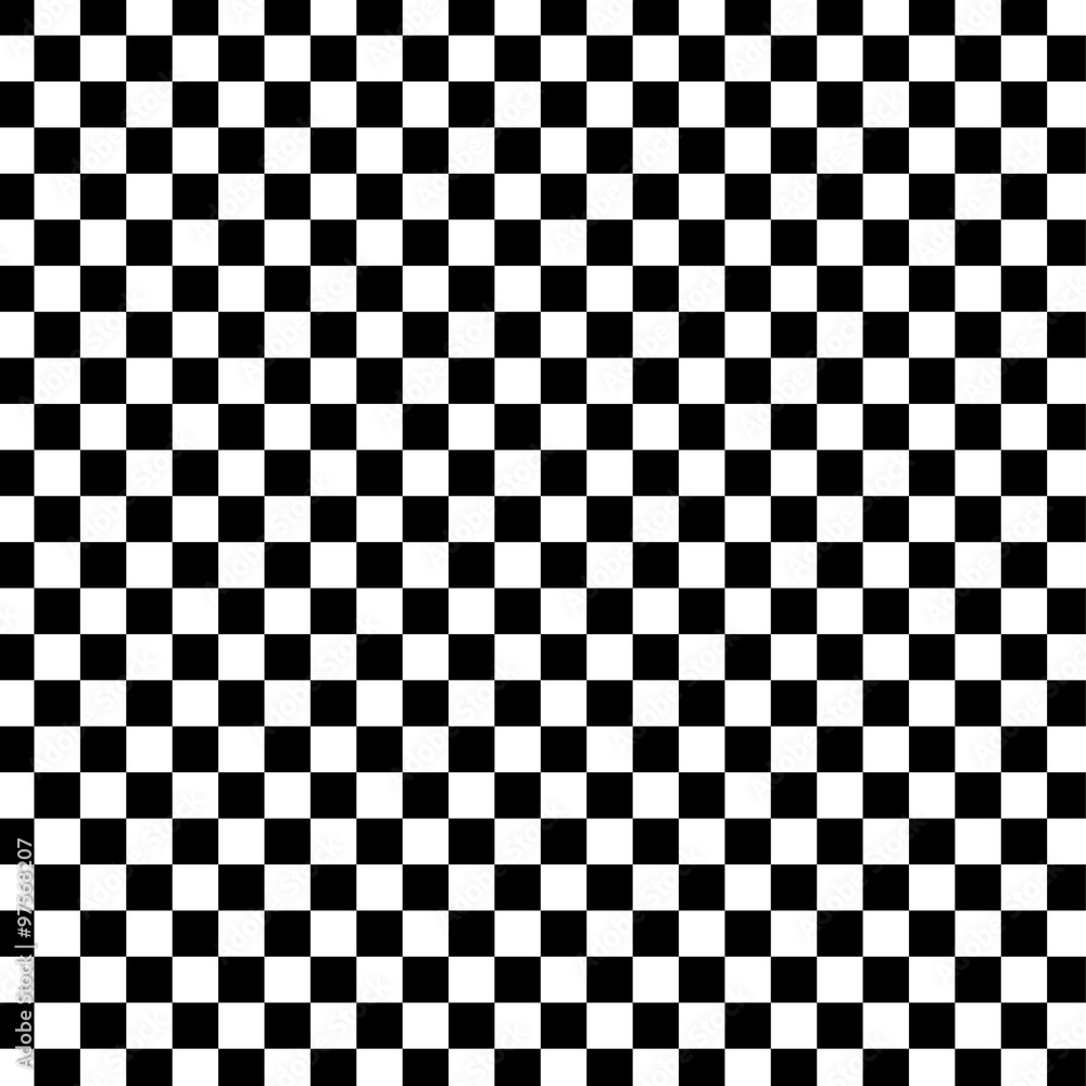 Fototapeta premium Black and white vector checkered pattern.
