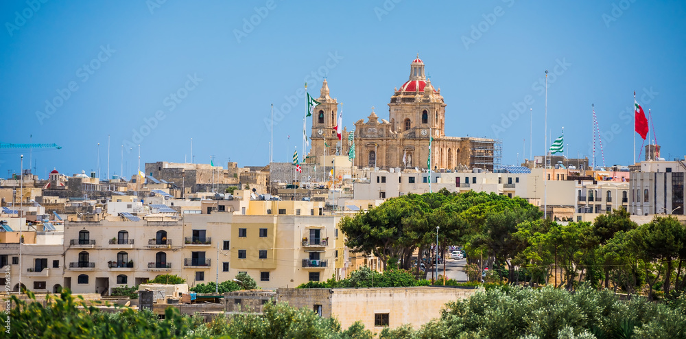 view on Valletta from high