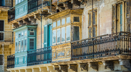 old ruined balcony in Valletta