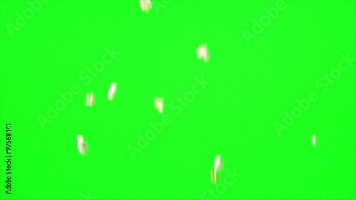 real popcorn falling in slow motion