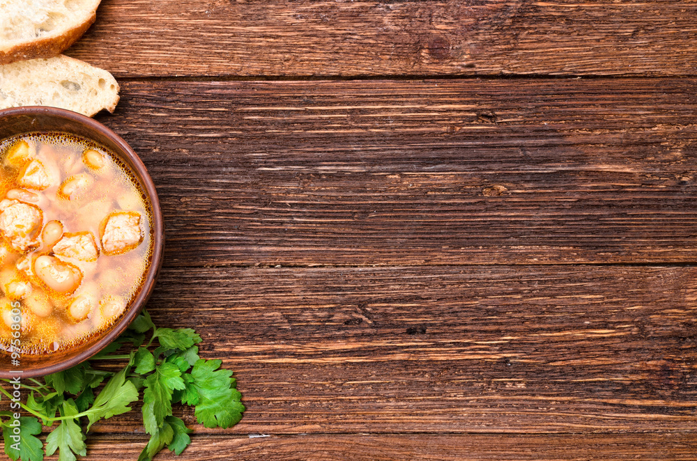 Bean soup. Background. Bean soup. Background.