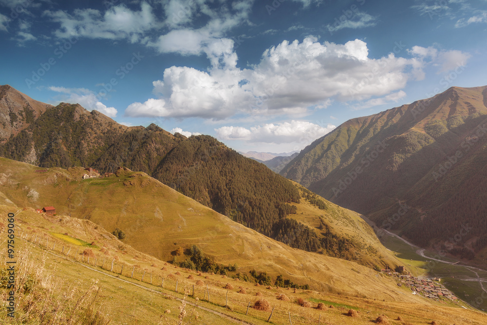 Fototapeta premium Khevsureti mountains Georgia