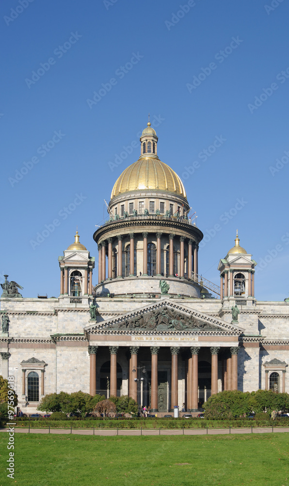  South facade of Cathedral of St Isaac of Dalmatia, St.Petersburg, Russia 