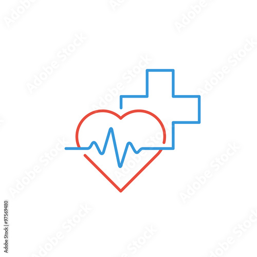 Medical logo. Pharmacy, drugstore, health care center, diagnostics services