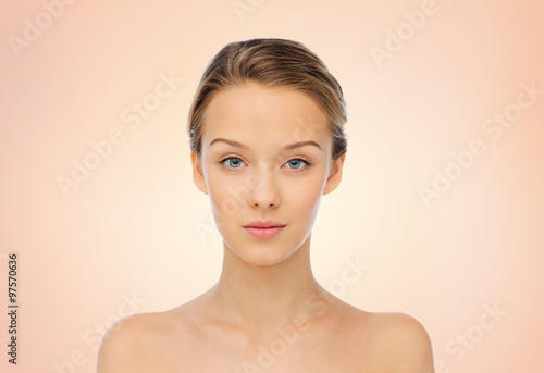 young woman face and shoulders