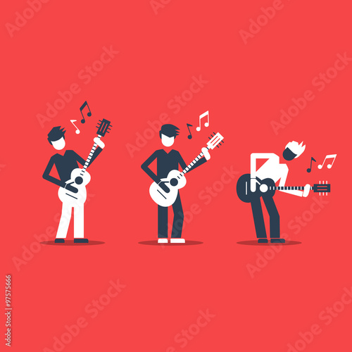 Jazz band performance. Bright attractive illustration for a cover or poster.