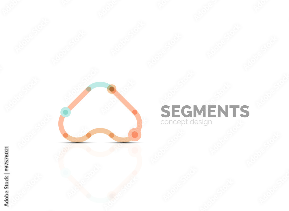 Vector outline minimal abstract geometric logo Vector outline minimal abstract geometric logo