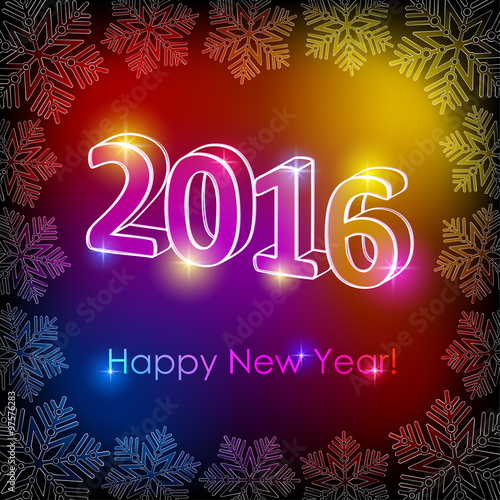 Happy New Year greeting card