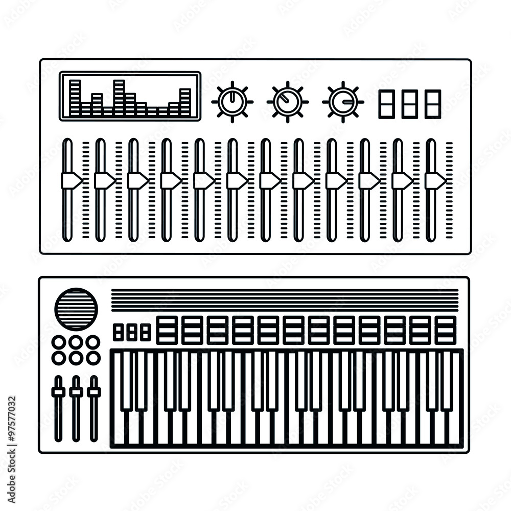 Obraz premium Music technology equipment