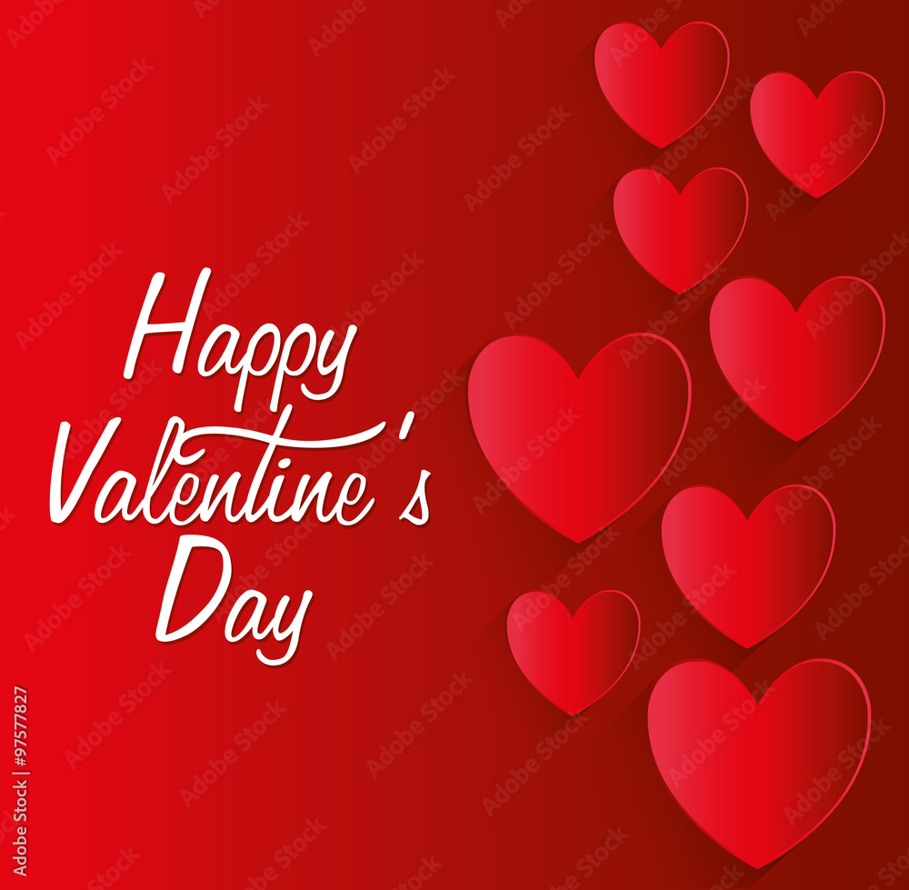 Happy valentines day colorful card 