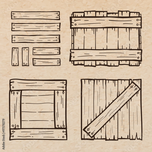 Wooden box doodles