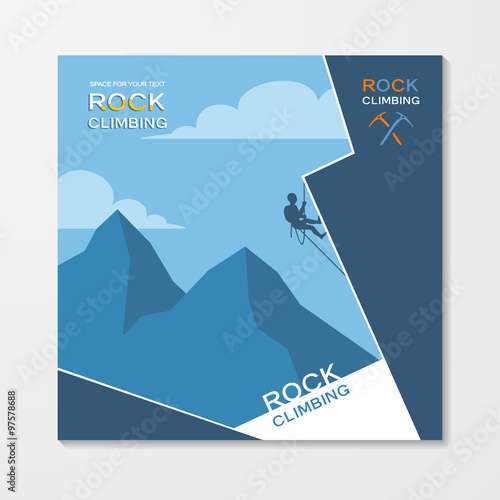 Rock climbing flyer template