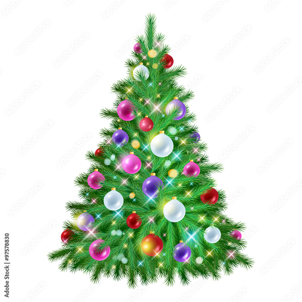 Beautiful christmas tree with decorations. Beautiful christmas tree with decorations.