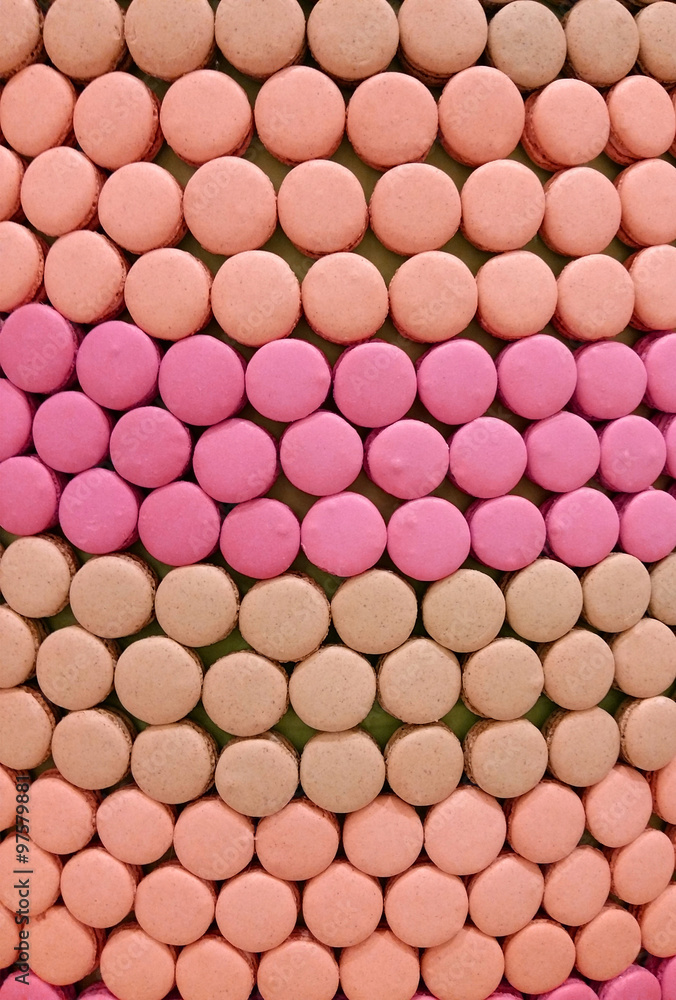 Rows of colorful macaroons Rows of colorful macaroons