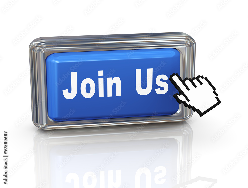 3d hand cursor button - join us 3d hand cursor button - join us