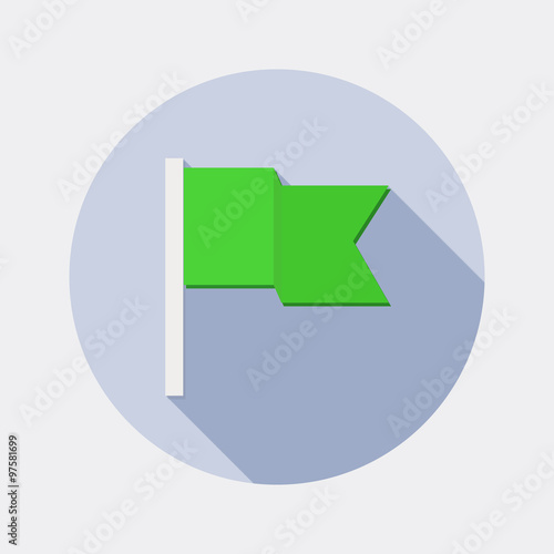 Free Download Flat design flag icon with long shadow - GFXLoad