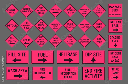 Incident road signs