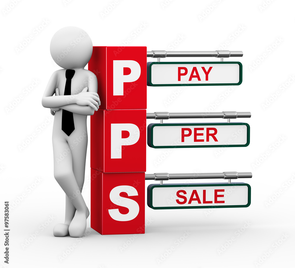 3d businessman with pps signpost illustration 3d businessman with pps signpost illustration