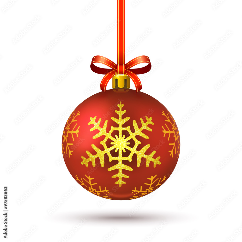 Decorative red ball. Decorative red ball.