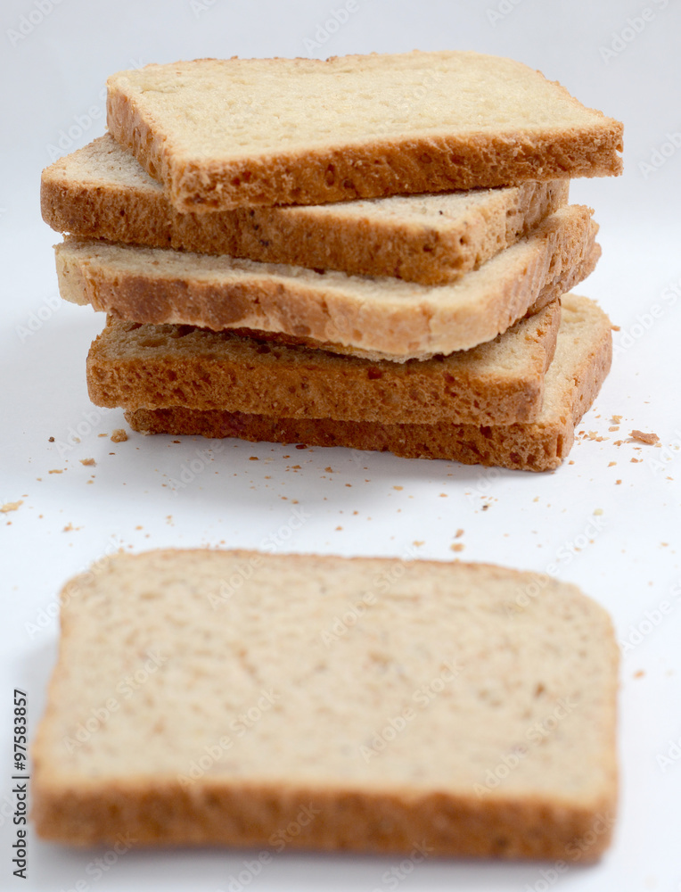 bread slices toast solated on white background bread slices toast solated on white background