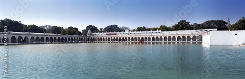 "Gurdwara Bangla Sahib" temple , New Delhi, India. Panorama..