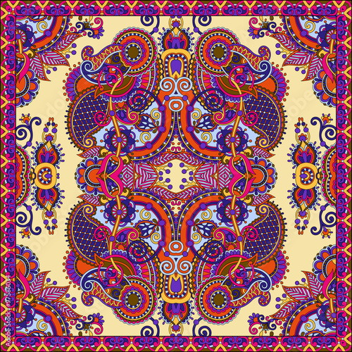 Traditional ornamental floral paisley bandanna