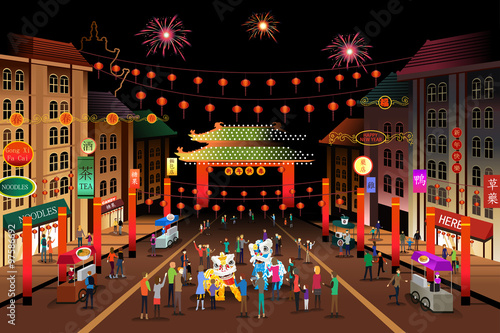 People Celebrating Chinese New Year