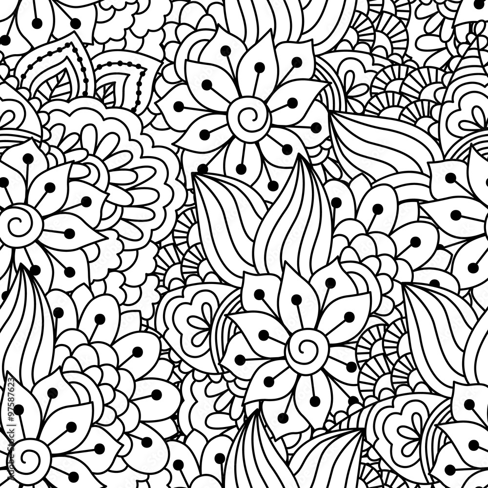 Seamless black and white pattern. Seamless black and white pattern.