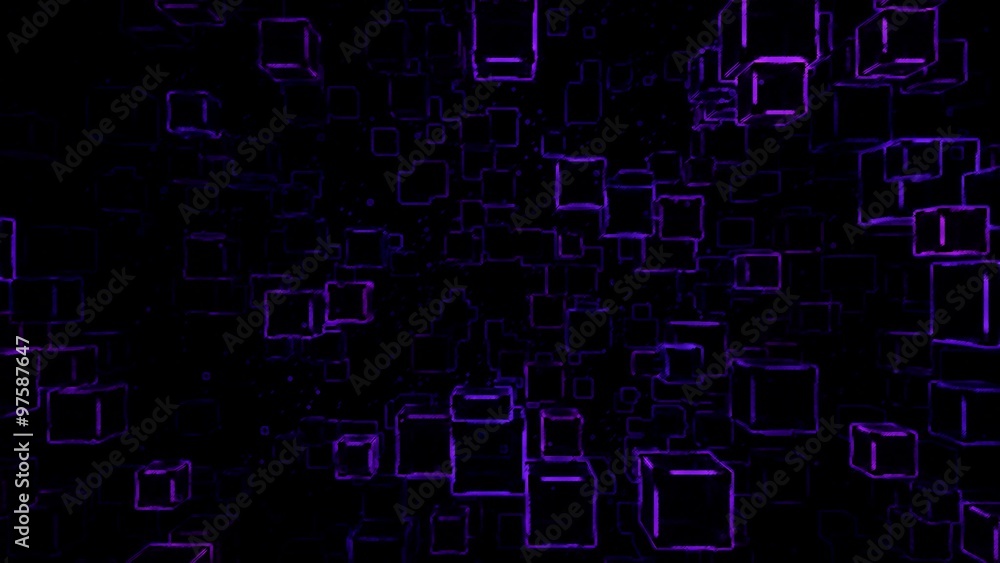 Abstract Sketchy Moving Blocks Background - Loop Purple Abstract Sketchy Moving Blocks Background - Loop Purple