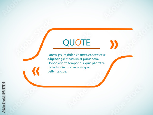 Quote text blank. Tag quotes. Quote template vector. Cloud quote