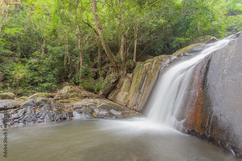 Waterfall in the national park, PaLa U waterfall