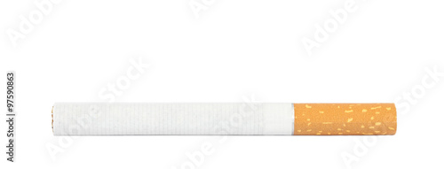 Zigarette auf weißem Hintergrund