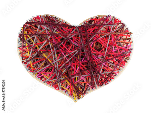Panel Heart in style String Art