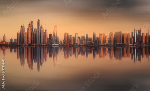 The beauty panorama of Dubai marina. UAE © boule1301