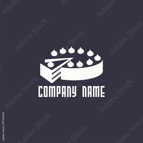 logo cake. Vector design logo. Logo for bakery shop. Vector illustration