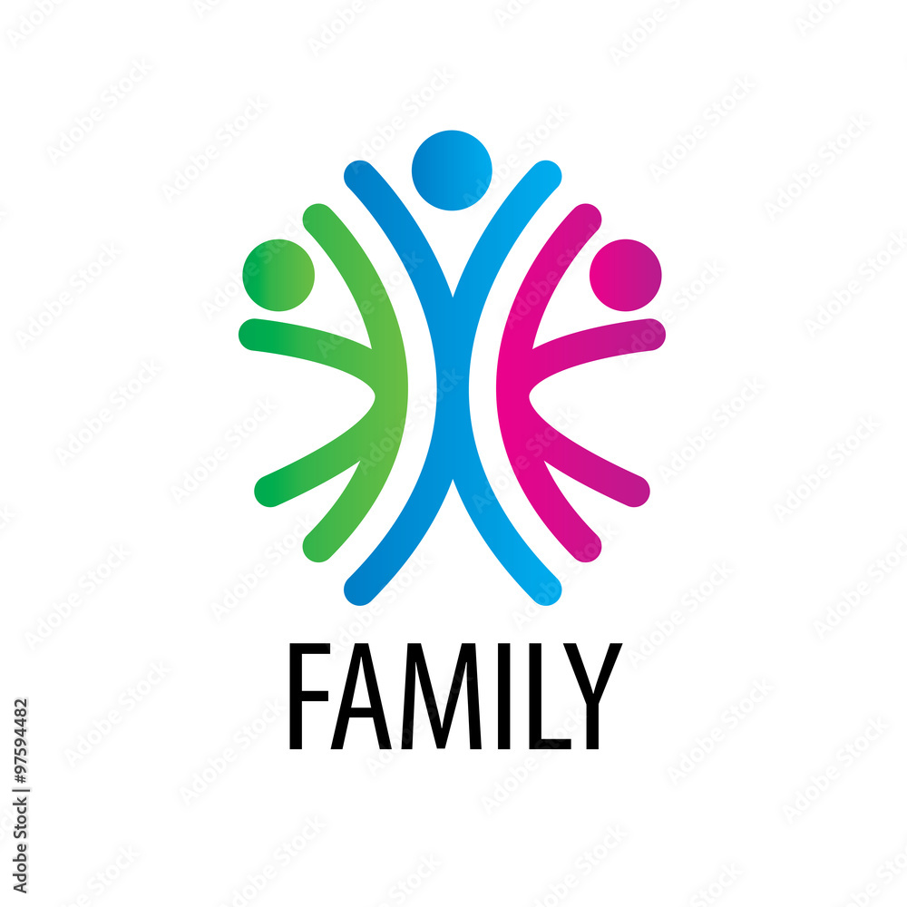 Obraz premium vector logo family