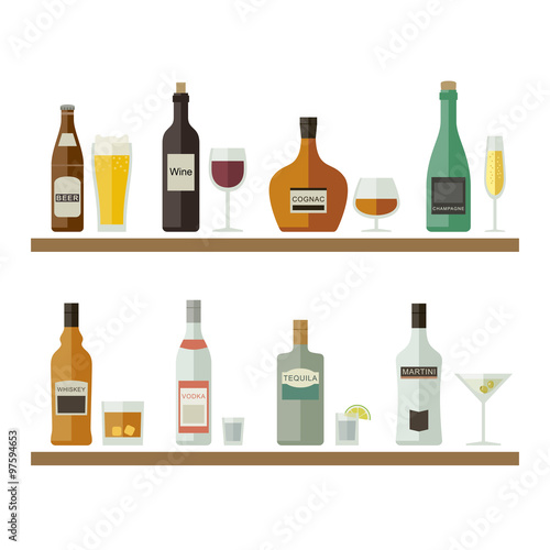 Alcoholic beverages and drinks.