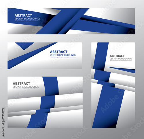 Abstract Finland Flag, Finnish Colors (Vector Art)